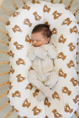Taupe Stripe Ribbed Bamboo Zipper - HoneyBug 