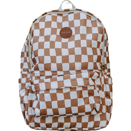 Rust Wavy Checkered Large Backpack - HoneyBug 