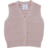 Pink Knit Button Down Vest - HoneyBug 