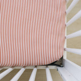 Pink Stripes Muslin Crib Sheet - HoneyBug 