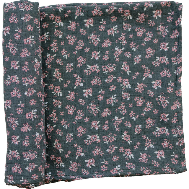 Olive Bloom Muslin Swaddle Blanket - HoneyBug 
