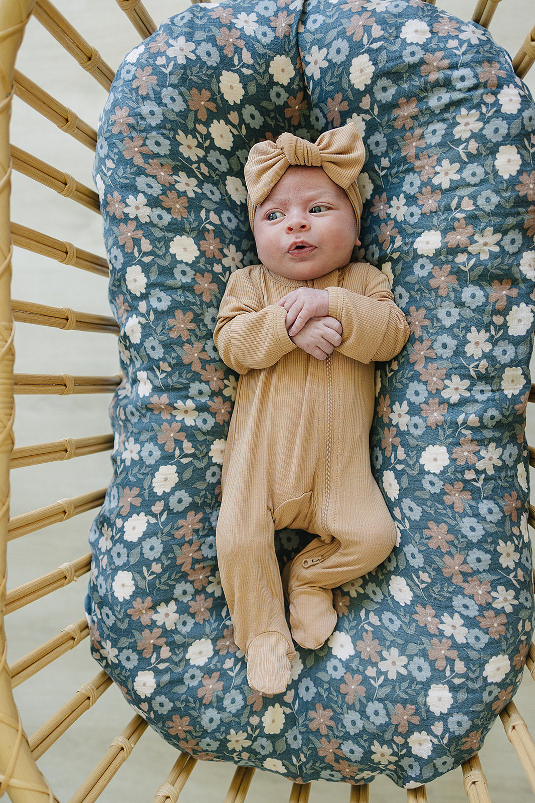 Latte Ribbed Bamboo Head Wrap - HoneyBug 
