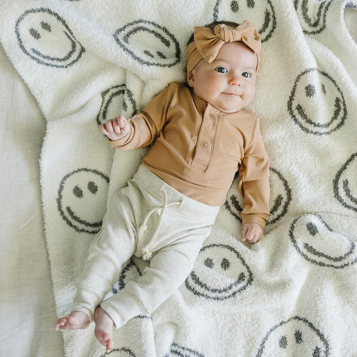 Latte Bamboo Snap Long Sleeve Ribbed Bodysuit