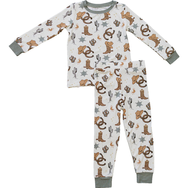 Outlaw Cowboy Ribbed Bamboo Cozy Set - HoneyBug 