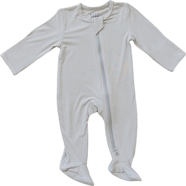 Stone Bamboo Footed Zipper - HoneyBug 