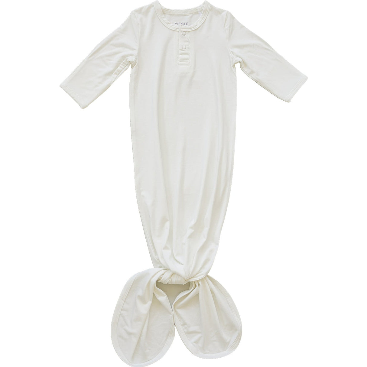 White Bamboo Knot Gown - HoneyBug 