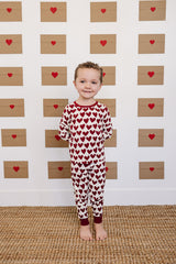 Hearts Ribbed Bamboo Cozy Set