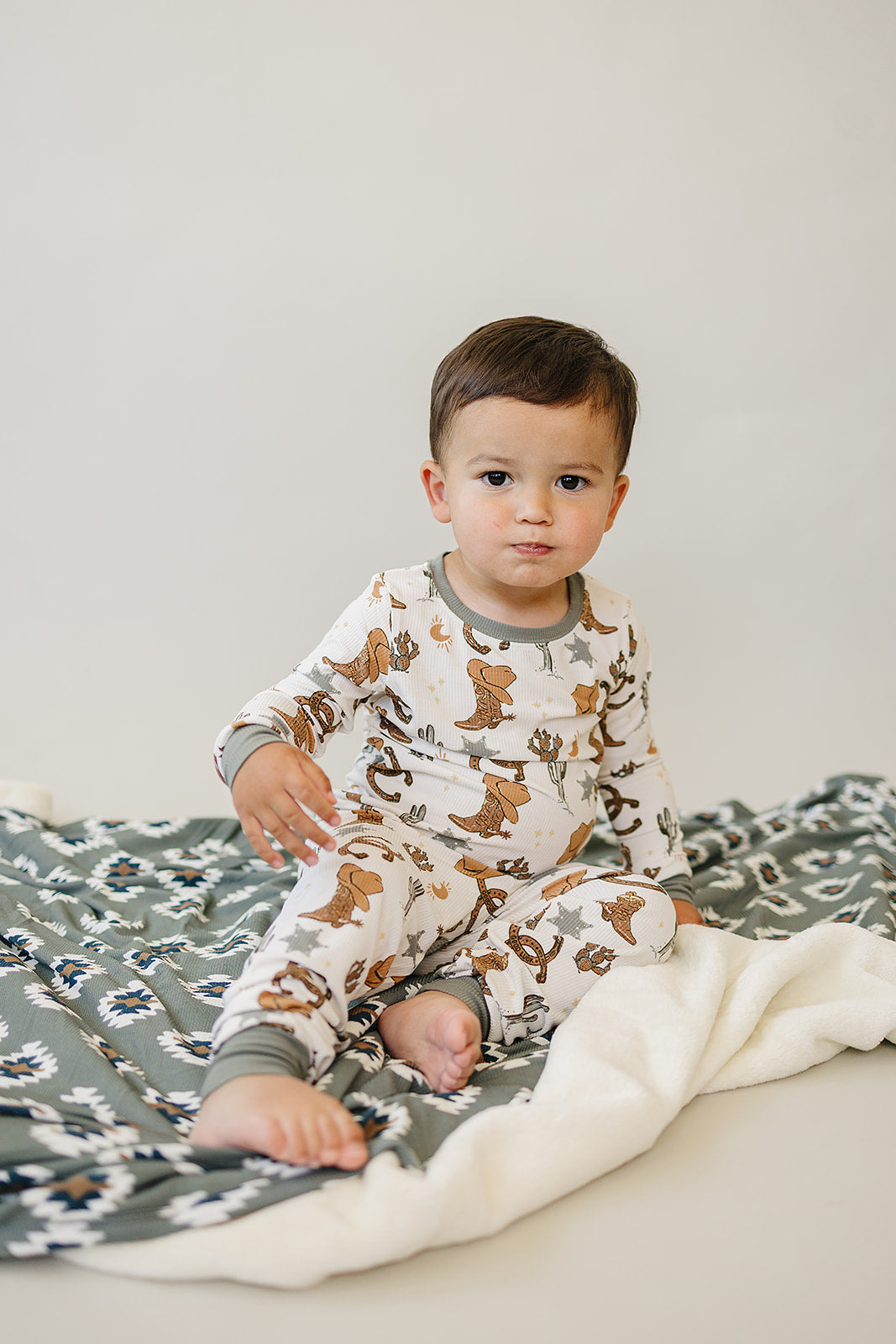 Outlaw Cowboy Ribbed Bamboo Cozy Set - HoneyBug 