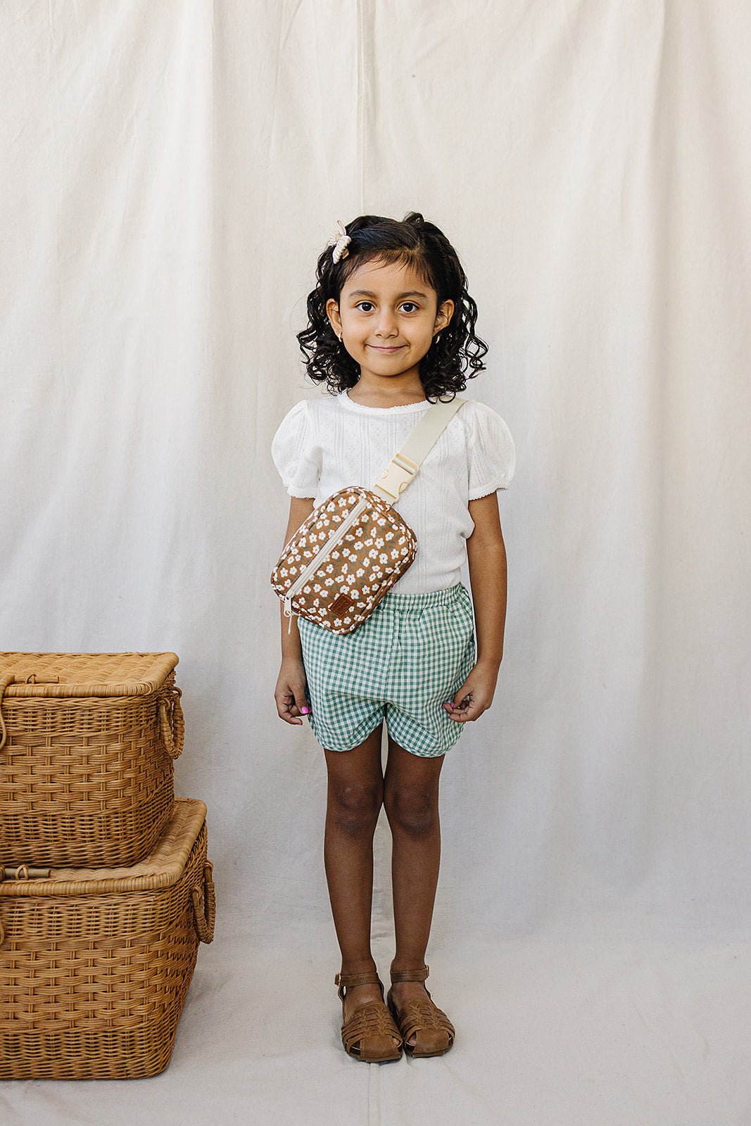 Mustard Floral Mini Fanny Pack - HoneyBug 