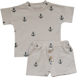 Anchors Button Short Set - HoneyBug 