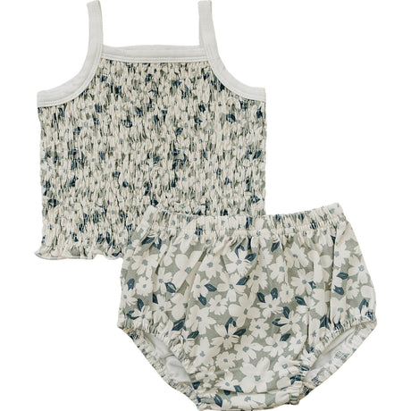 Ruched Floral Bloomer Set - HoneyBug 