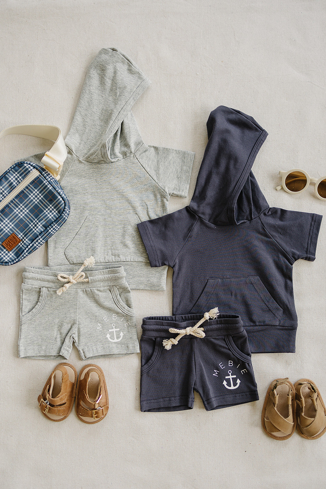 Slate Hooded Tee - HoneyBug 