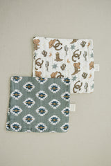 Southwest Aztec Muslin Burp Cloth - HoneyBug 