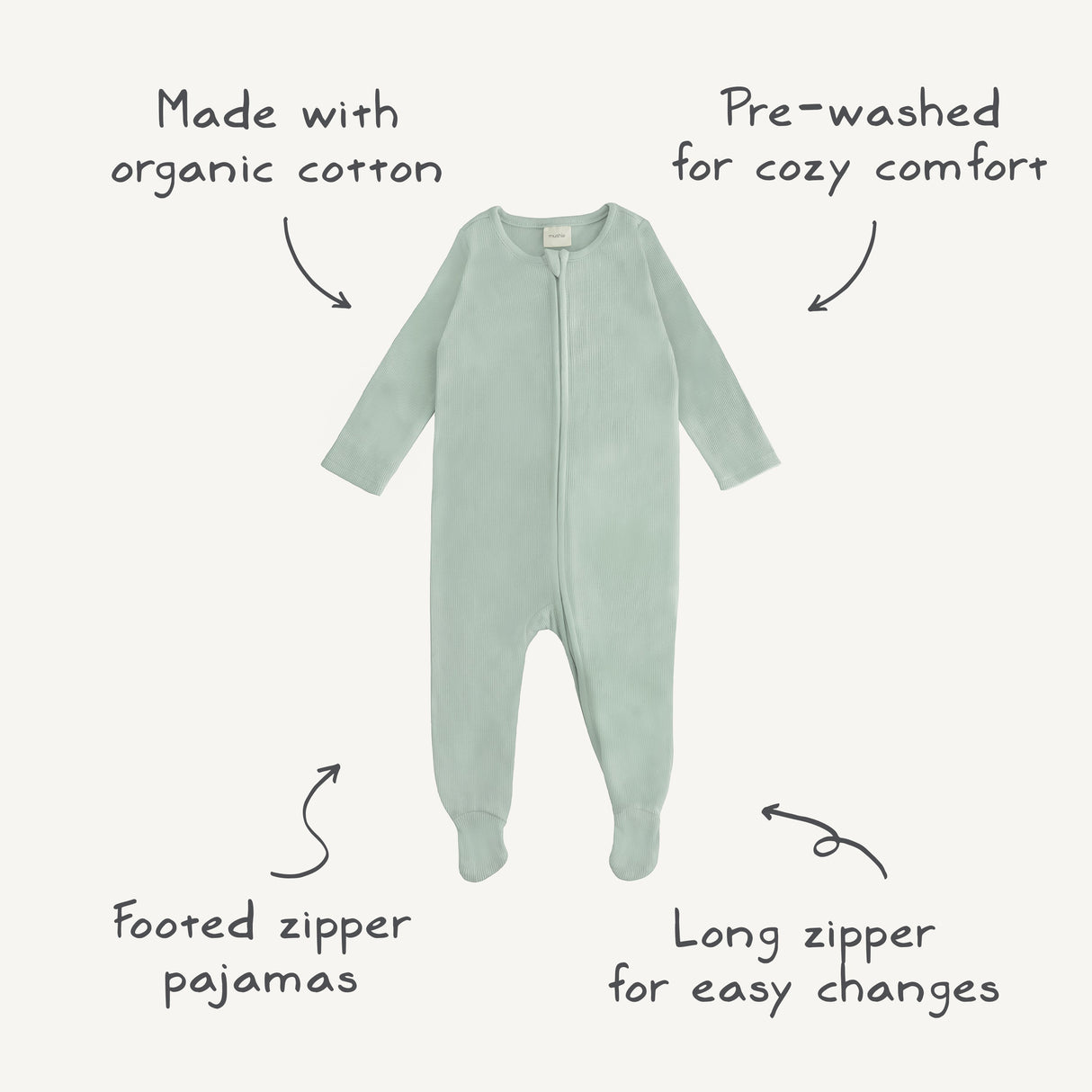 Zipper Pajama - Roman Green