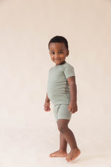 Acadian - CloudBlend™ Short Sleeve Pajamas Set - HoneyBug 