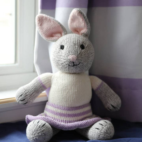 Grey Bunny in Skirt - HoneyBug 