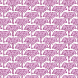 Alden Girls' Pajama Pant Set - African Elephants Pink - HoneyBug 