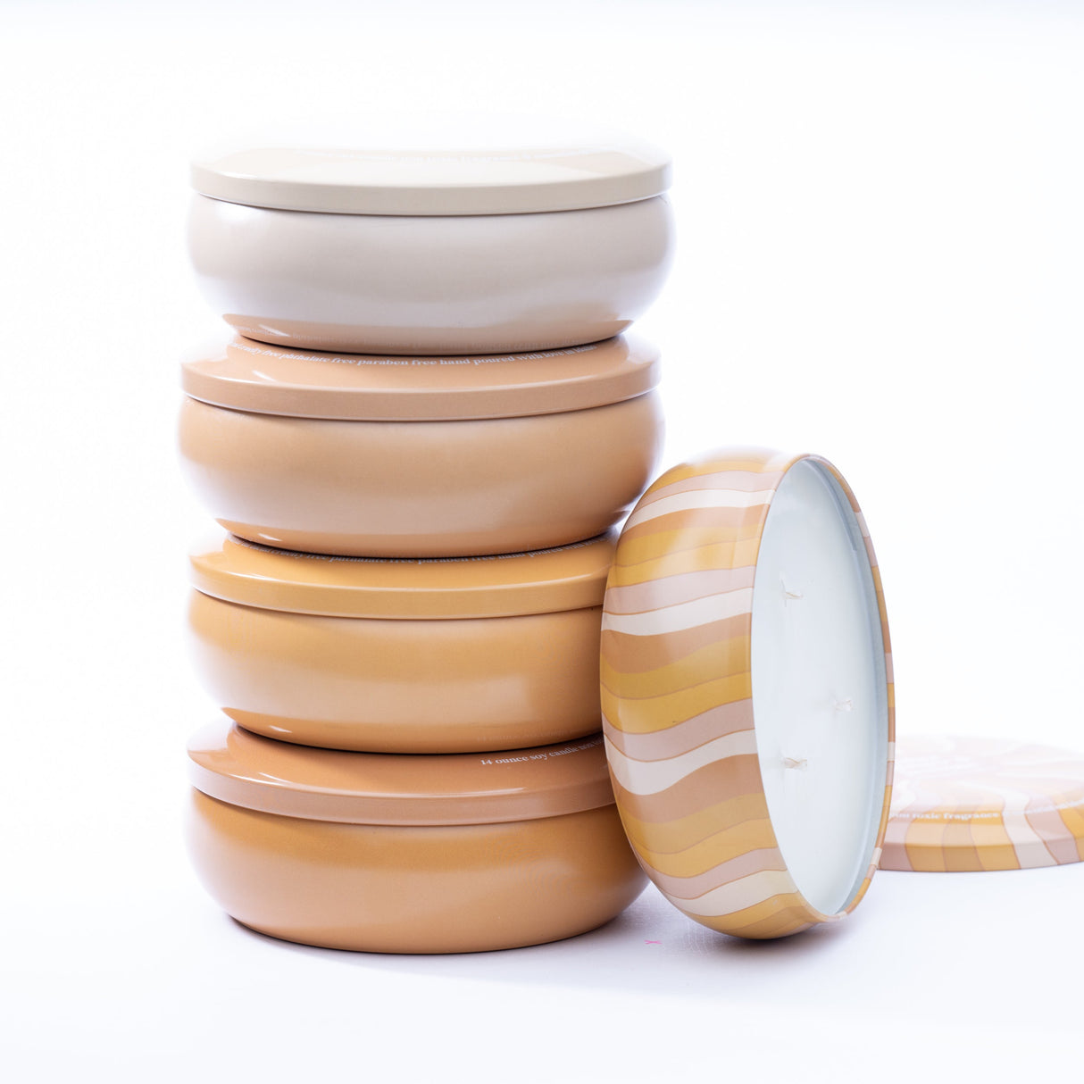 Ochre Tin: Sandalwood + Plumeria + Tiare - 14 oz Candle - HoneyBug 