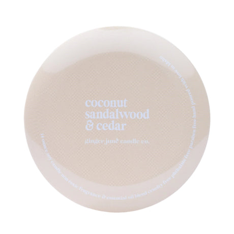 Nude Tin: Coconut Sandalwood + Cedar - 14 oz Candle - HoneyBug 
