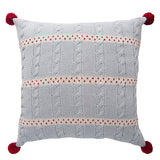 Grey Cable-Knit 14" Pillow
