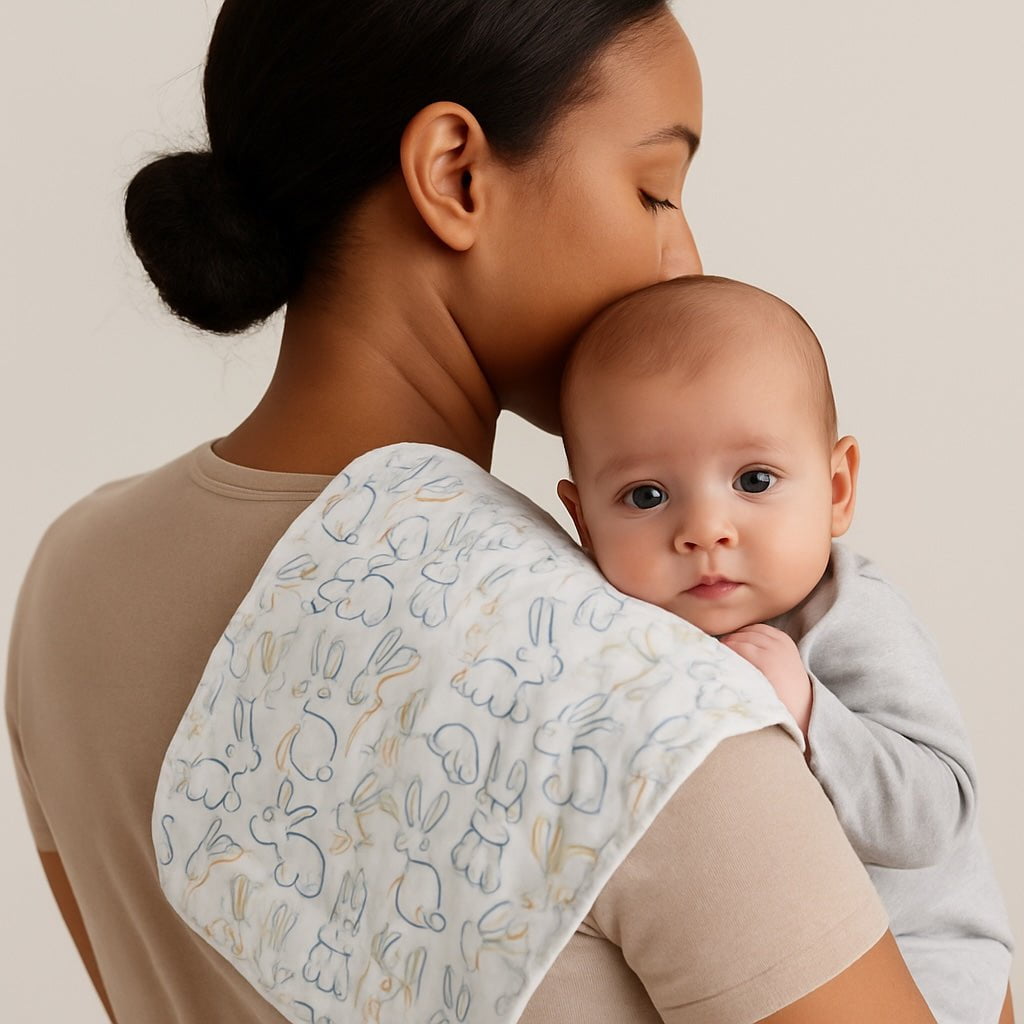 burp cloth | bunnies - HoneyBug 
