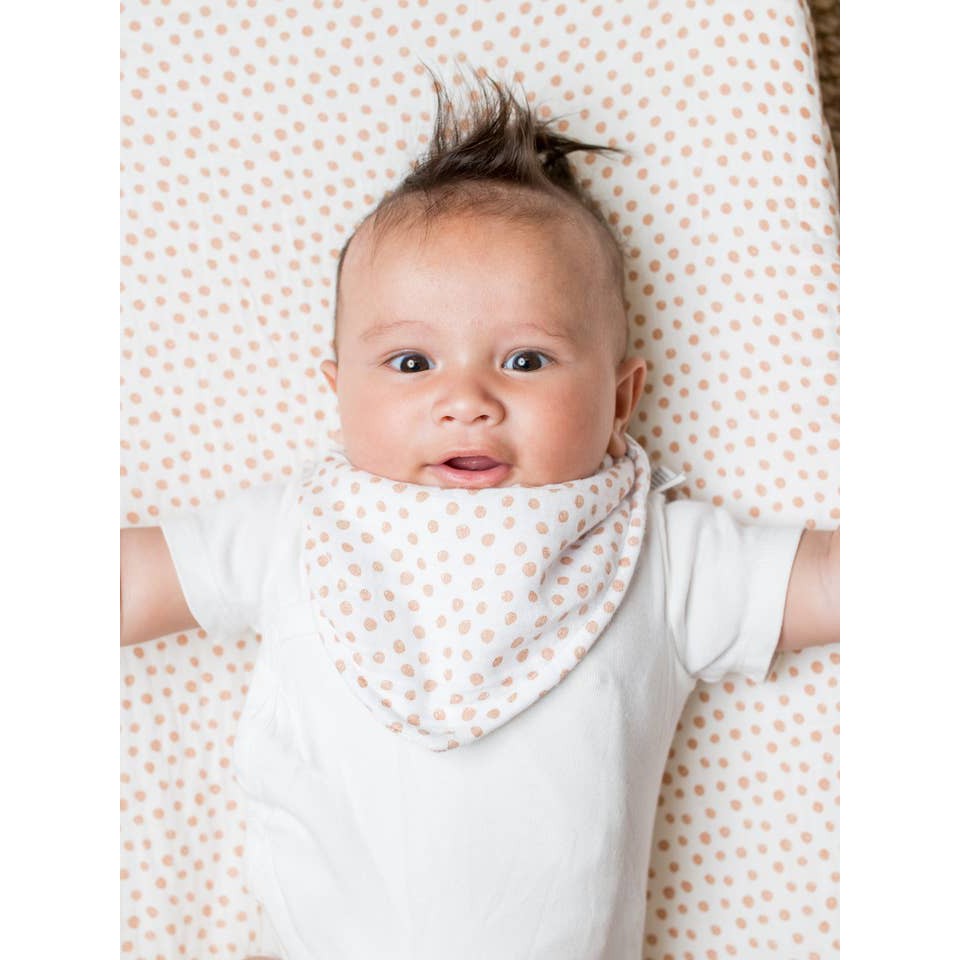 Bandana Bibs 2-pack - Wildflowers / Dots - HoneyBug 