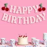 Cherry Birthday Bundle - Tableware, Balloons, Banner + Tats