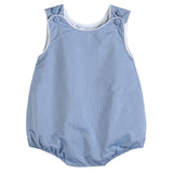Basic Blue Denim Style Bubble Romper