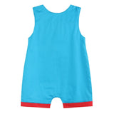 Blue Tractor Applique Shortalls