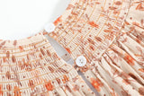 Brown Floral Smocked Bishop Dress