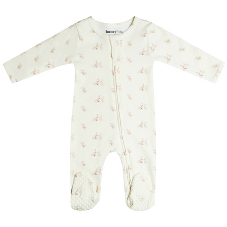 Organic Cotton Footie - Bunnies - HoneyBug 