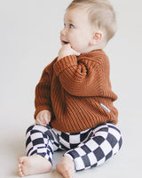 Checkered Leggings | Black - HoneyBug 