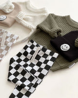 Checkered Leggings | Black - HoneyBug 