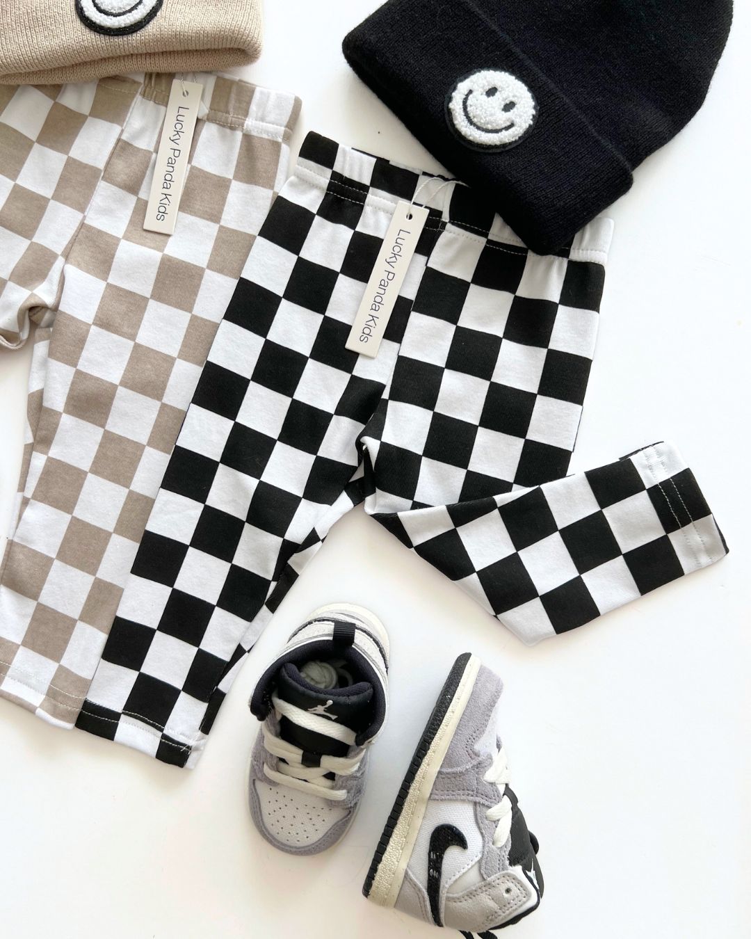 Checkered Leggings | Black - HoneyBug 