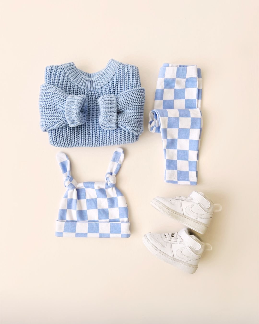 Checkered Leggings | Blue - HoneyBug 