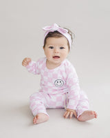 Checkered Smiley Lounge Set | Pink - HoneyBug 