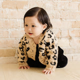 Cheetah Cardigan - Latte/Black - HoneyBug 