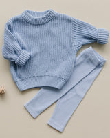 Chunky Knit Sweater | Blue - HoneyBug 