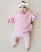 Chunky Knit Sweater | Pink - HoneyBug 