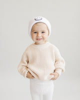 Chunky Knit Sweater | Vanilla - HoneyBug 