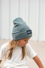 BAMBOO CUFF BEANIE- Slate - HoneyBug 