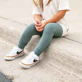 BAMBOO RIB LEGGINGS- Slate - HoneyBug 