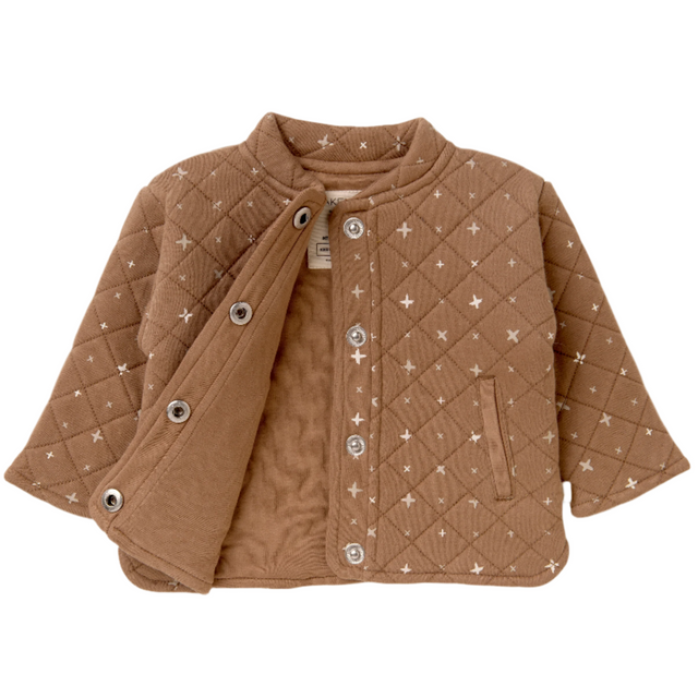 Organic Kids Merino Wool Buttoned Jacket - Sparkle - HoneyBug 