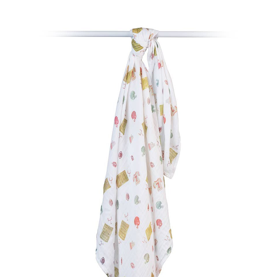 Classic Muslin Swaddle - Football - HoneyBug 