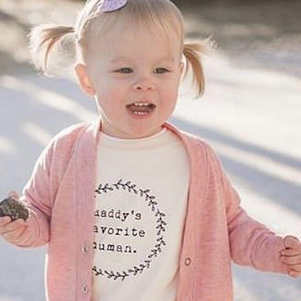 Daddy’s Favorite Human Organic Cotton Kids T-Shirt Short Sleeve - HoneyBug 