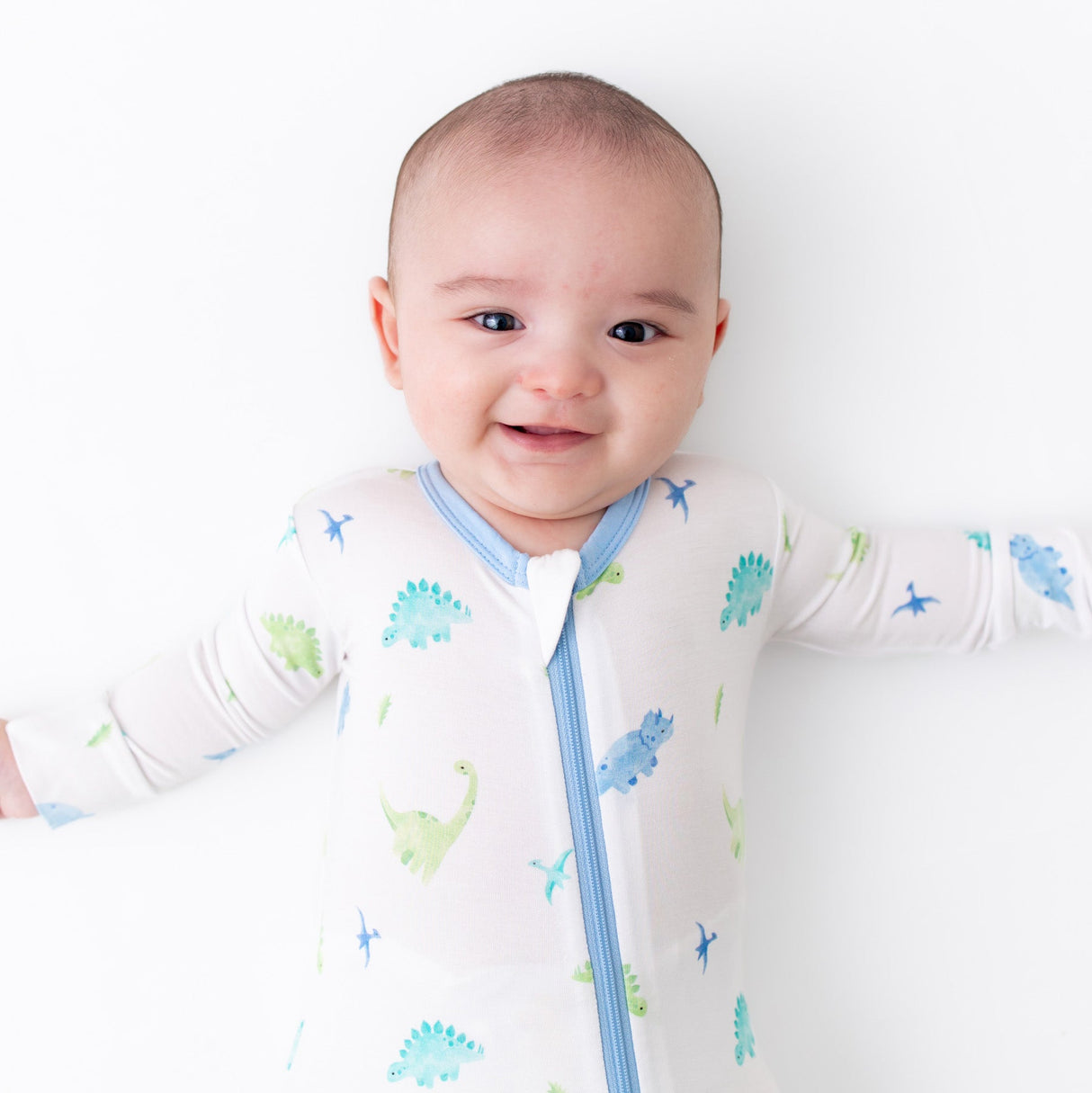 Dinosaur Zippered Footie - HoneyBug 