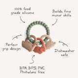 Dino Teething Ring - HoneyBug 