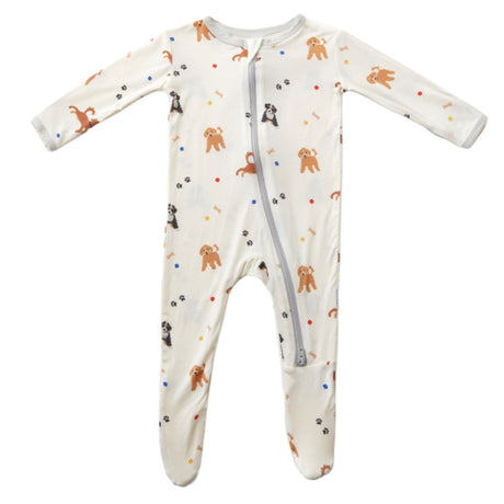 Dogs Zippered Footie - HoneyBug 