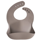 Silicone Baby Bib - Dove Gray - HoneyBug 