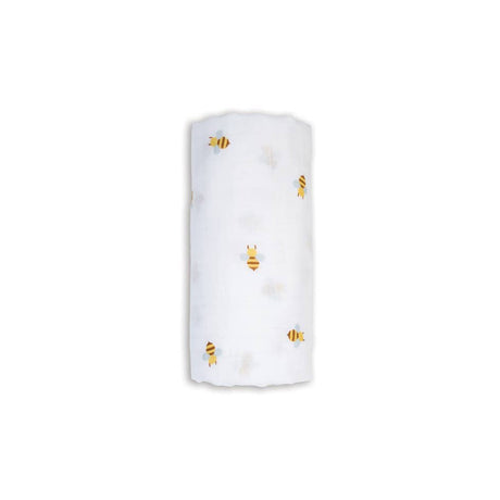 Muslin Cotton Swaddle Blanket - Large - Bees - HoneyBug 